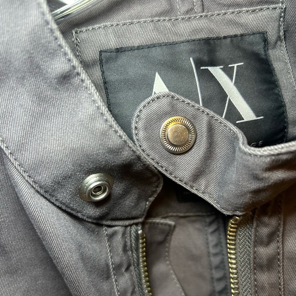 Vintage Armani Exchange Denim padded moto zip bike jacket - Picture 5 of 13